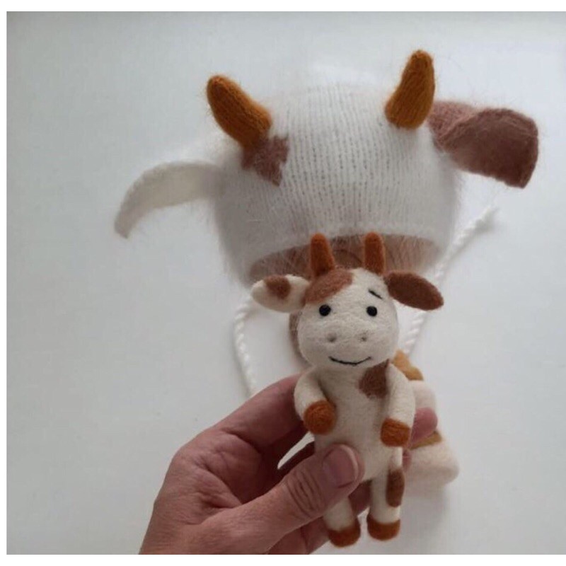 combo nón bò sơ sinh+ bò