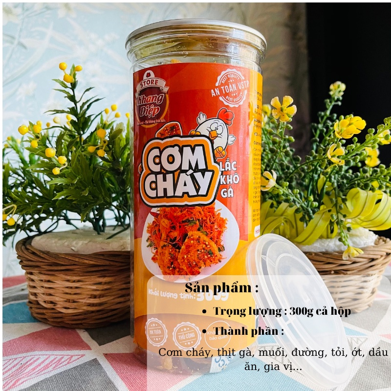  Cơm cháy lắc khô gà 300g Khang Diệp đồ ăn vặt Hà Nội