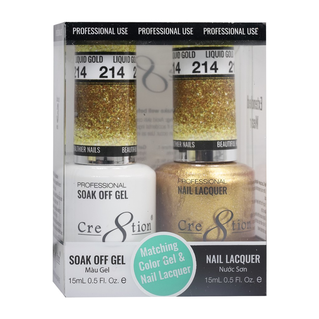 Sơn Cre8tion Duo gel Liquid Gold_214