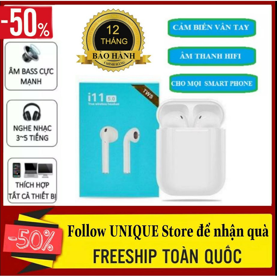 TAI NGHE INPODS i11 TWS 5.0 BLUETOOTH, TAI NGHE BLUETOOTH MINI CAO CẤP, I11HX | BigBuy360 - bigbuy360.vn