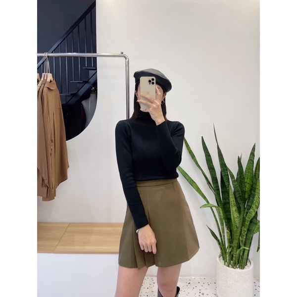 Áo len trơn cao cổ freesize AL16