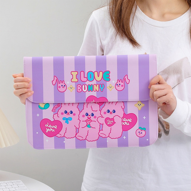 Túi Đựng Máy Tính Bảng Hình Thỏ Bunny Hoạt Hình Dễ Thương 12 9 13 13 3inch Pouc