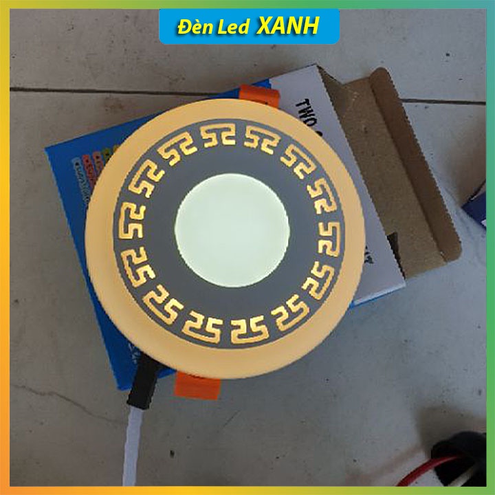 Đèn Led Âm Trần Trang Trí, đèn downlingt Viền Màu Hoa Văn 6w trang trí phòng khách, phòng ngủ, quán cafe.... siêu đẹp