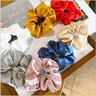 Dây Cột Tóc Vải Scrunchies Màu Bóng Xinh HOT TREND Phong Cách Hàn Quốc
