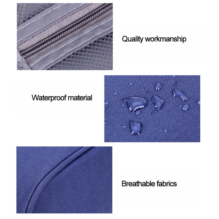 Túi Đựng Đồ Trang Điểm Sức Chứa Lớn Chống Nước Có Khóa Kéo Cho Nam Nữ