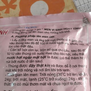 10 GÓI MEN Ủ THỨC ĂN HOẠT TÍNH