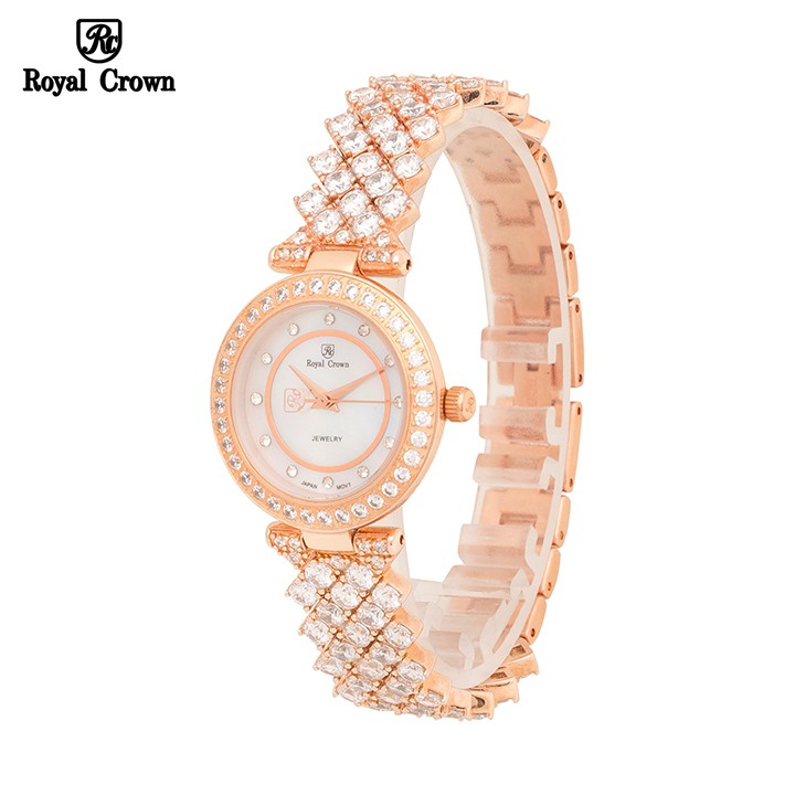 Đồng hồ nữ chính hãng Royal Crown 4617 dây đá vỏ vàng hồng