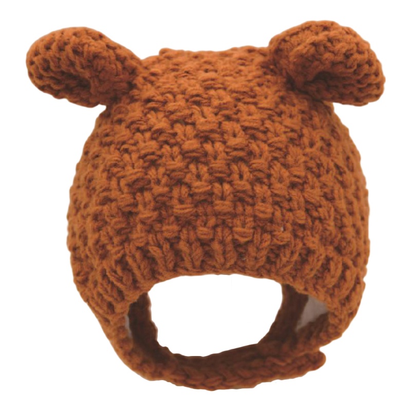 Mũ Beanie Dệt Kim Màu Trơn Giữ Ấm Mùa Đông Cho Bé