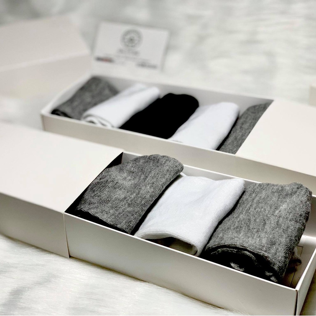 COMBO 2 HỘP 10 ĐÔI TẤT BASIC THOÁNG KHÍ - GIN STORE