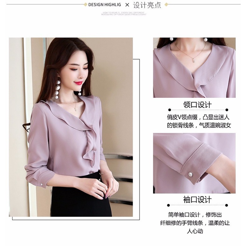 Áo kiểu nữ tay dài che khuyết điểm lụa mango thấm hút mồ hôi thoáng mát màu sắc sang trọng trẻ trung Pila.House