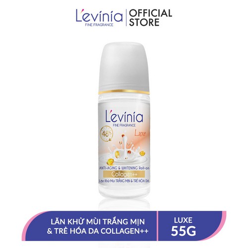 Lăn Khử Mùi Trắng Mịn & Trẻ Hóa Da Collagen++ LUXE L'evinia 55g