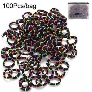 Set 1000/100/50/25/20/12/10 Dây Cột Tóc Nhiều Màu Co Giãn