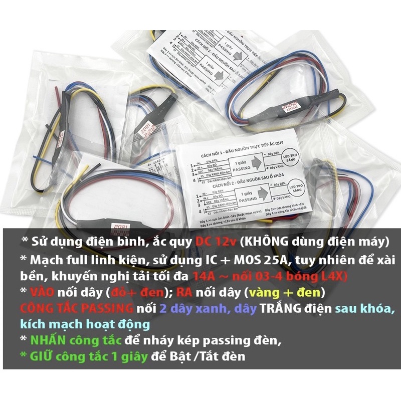 Mạch passing cho các loại đèn trợ sáng