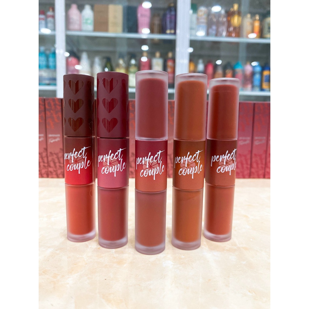 Son Kem Lì 2 Đầu Mịn Mượt, Lâu Trôi Lemonade Fashionistar Perfect Couple Lip Hàn Quốc 8g