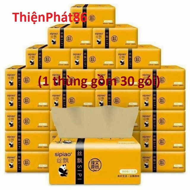 [SIÊU TIẾT KIỆM] THÙNG 30 GÓI GIẤY ĂN GẤU TRÚC SIPIAO CHÍNH HẴNG