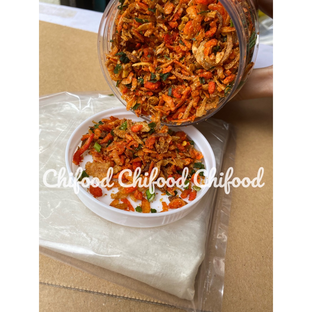 Combo muối tép hành phi + bánh tráng phơi sương loại 1 siêu rẻ