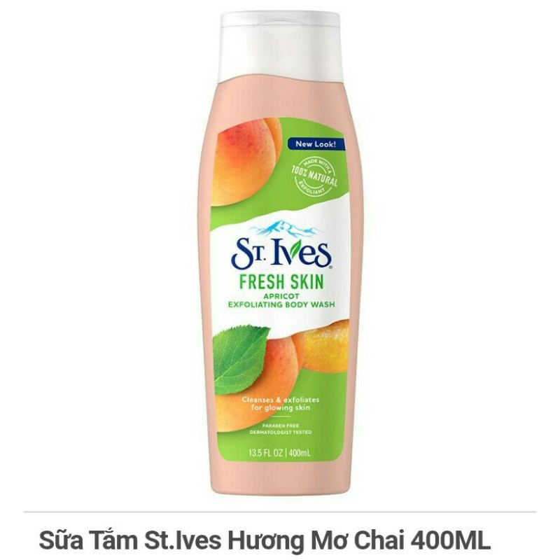Sữa Tắm St.Ives Hương Cam Chanh/muối biển/mơ/yến mạch &bơ Chai400/709ML