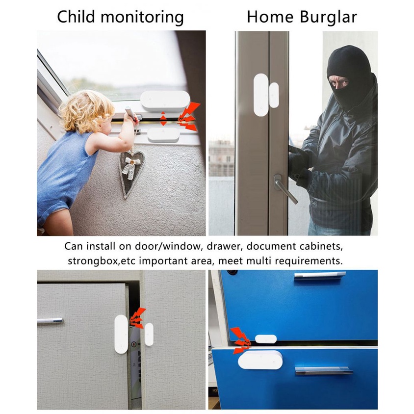 Thông minh Cảm Biến Cửa Sổ Cửa Wifi Tuya Cửa Mở/Báo Động Khép Kín Detector ELLE