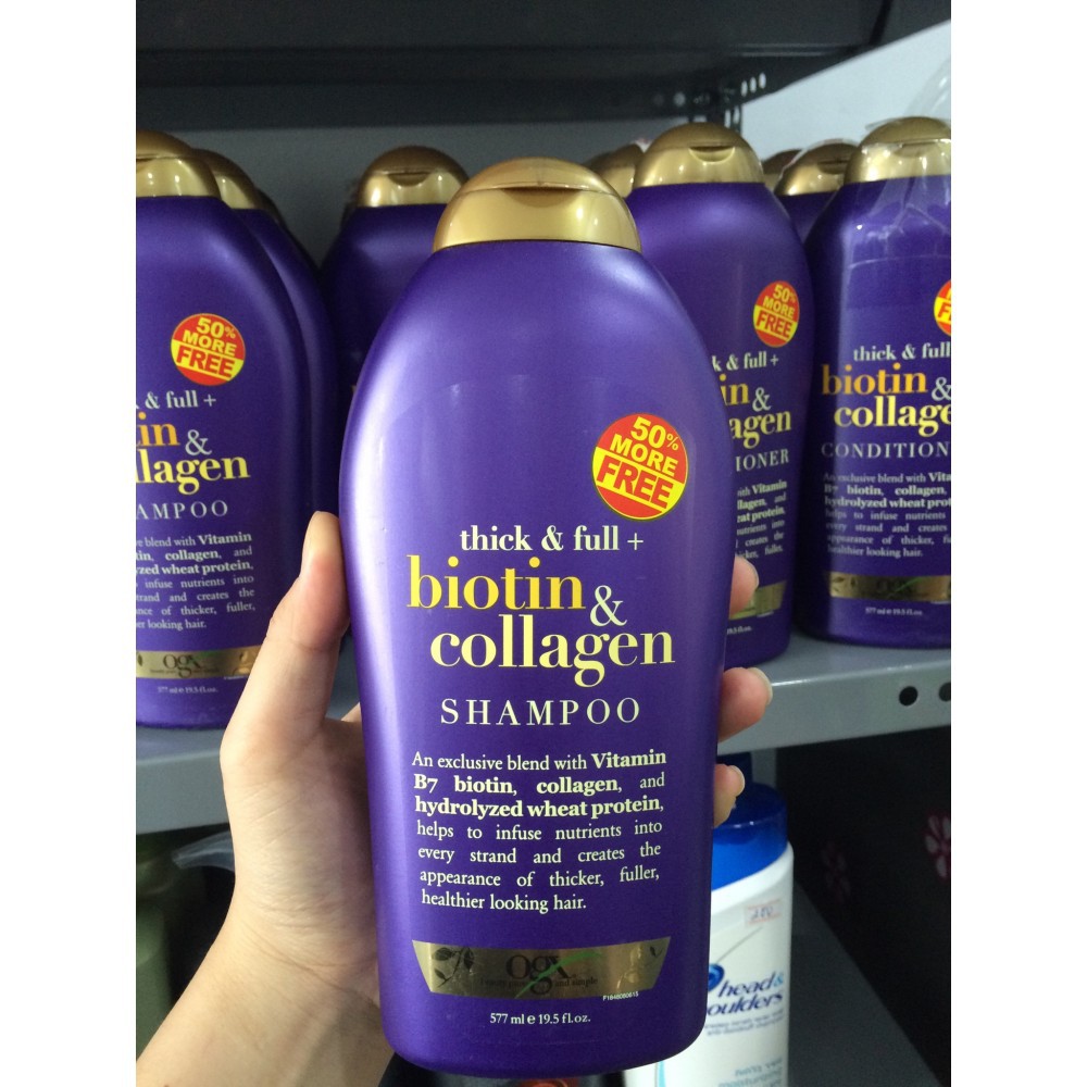 ( cặp dầu gội Biotin ) Dầu Gội Biotin Collagen Chống Rụng Tóc Và Mọc Tóc Nhanh, Hương Thơm Dịu, 577ml | BigBuy360 - bigbuy360.vn