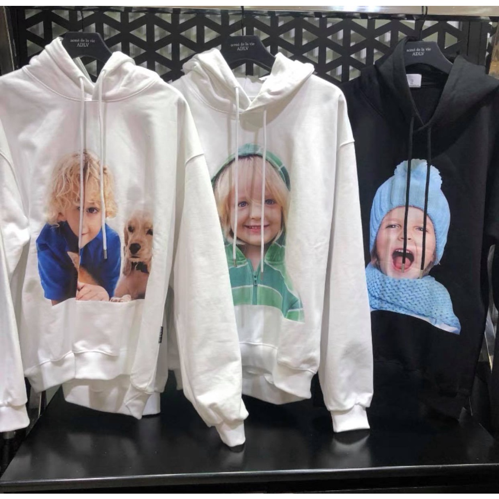 Áo hoodie ADLV baby face green boy , áo nỉ mũ Adlv dáng rộng unisex , Cocmer_vn