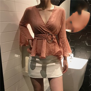 (ORDER) Áo voan cổ V mỏng