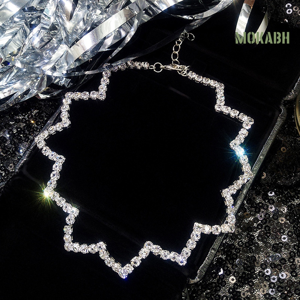 Vòng Cổ Choker Thiết Kế Dạng Sóng Đính Đá Thời Trang Cho Nữ