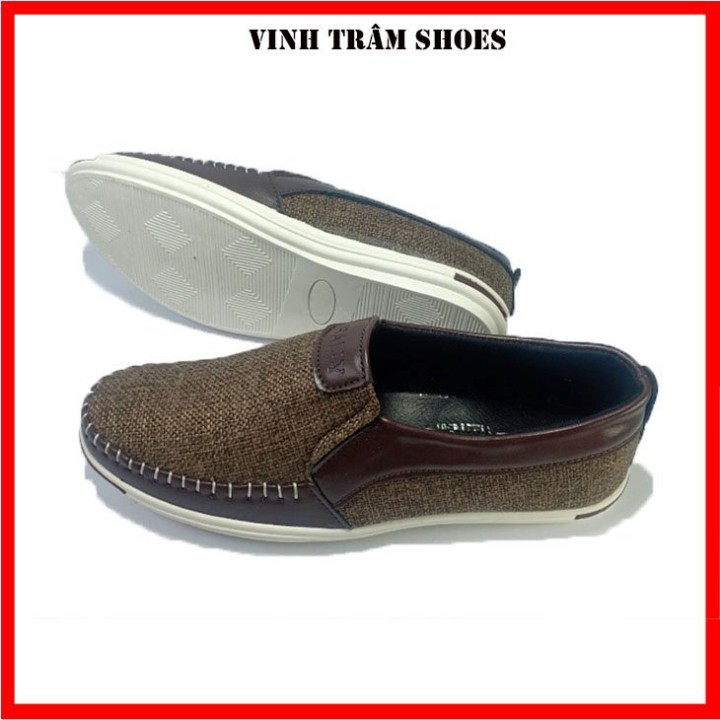 [ FREE SHIP ] Giày lười mọi vải nam đế cao 3cm đế cao su chống trơn trượt hàng sẵn kho 38 - 43 bảo hành 1 đổi 1