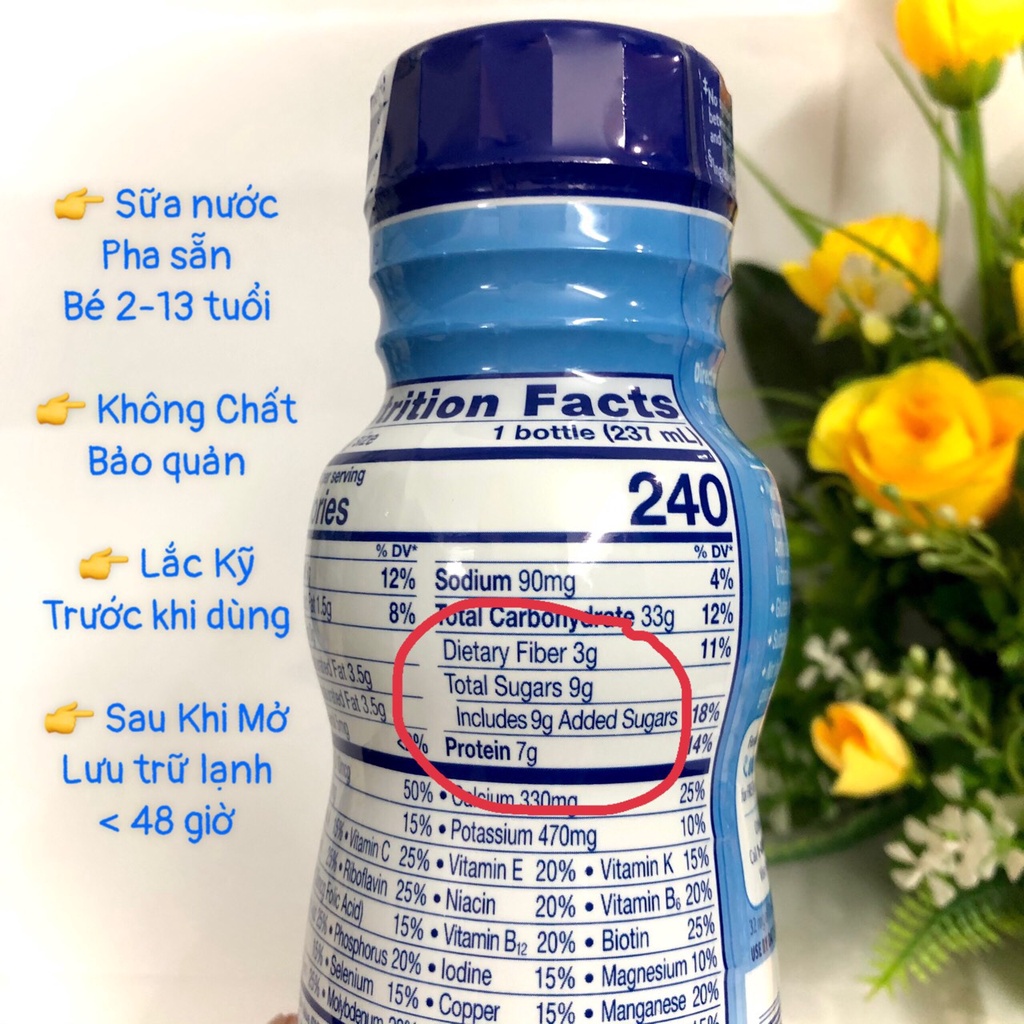 ❤️   Thùng 24 chai sữa nước Pediasure Vani Grow Gain Optigro Plus DHA Mỹ Fiber Lutein tăng chiều cao