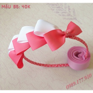 Cài tóc ruy băng handmade dải nơ