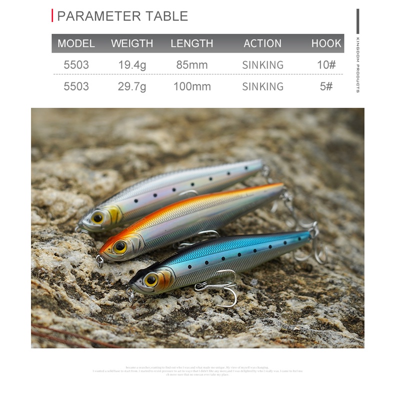 Mồi Giả Câu Cá 85 / 100mm 19.4 / 29.7g 5503