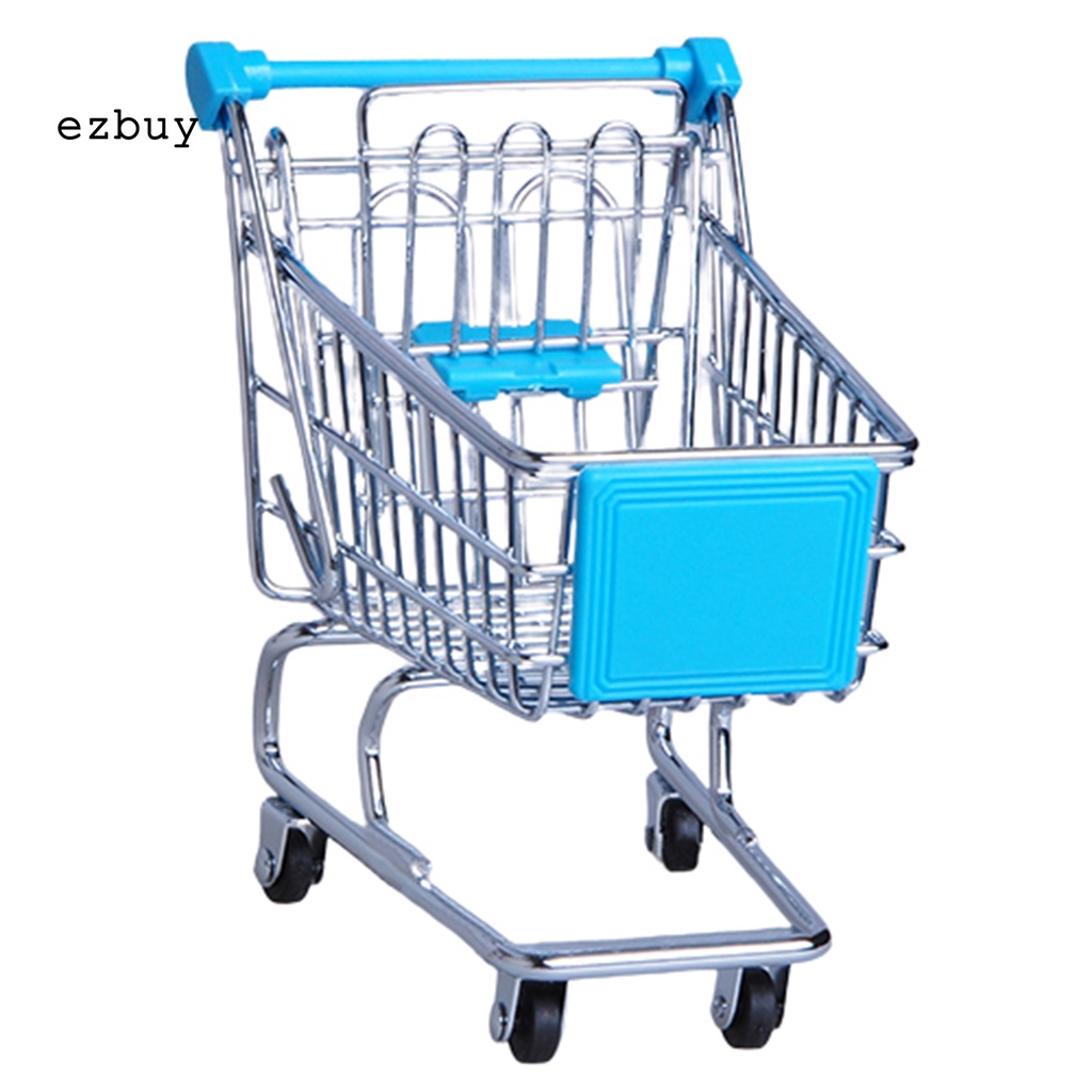 Giỏ Mua Sắm Mini Có Bánh Xe Đẩy Độc Đáo Trang Trí Nhà Cửa