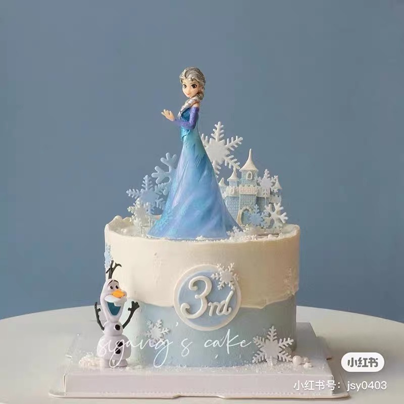 Trang trí người tuyết Olaf nhựa - Phụ kiện trang trí bánh sinh nhật