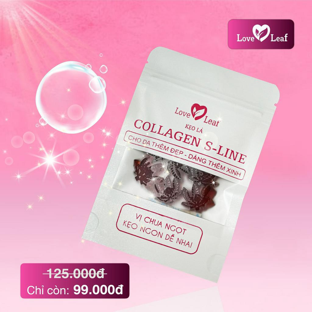 Kẹo Lá Love Leaf Collagen S-Line Dạng Túi 6 viên 30 gram