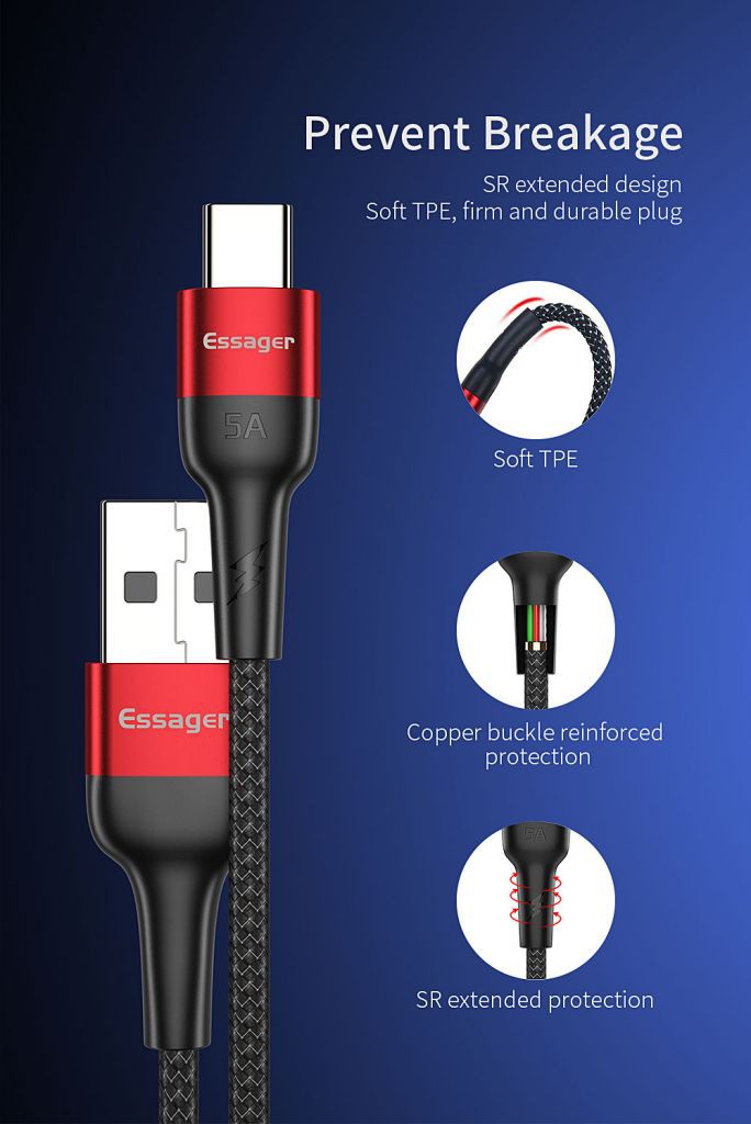 Cáp Sạc Nhanh Usb Type C 5a Cho Huawei Mate 20 P30 P20 Pro Lite Xiaomi Redmi Note 7