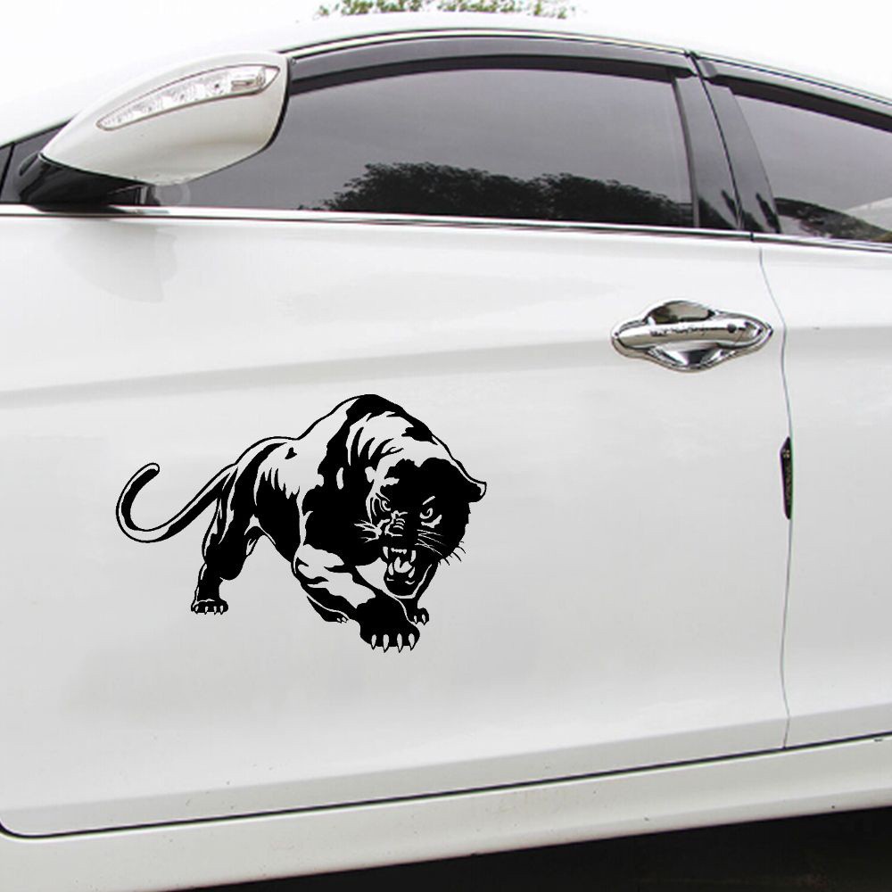 VANES1 Vinyl Auto Decoration Panther Decals Car Stickers Motorcycle Wild Self-adhesive 19.5*13.6CM Exterior Decor/Multicolor