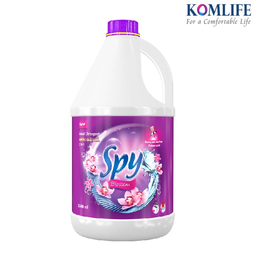 Nước giặt, Nước giặt xả SPY PLUS 4 mùi hương lưu giữ hương thơm trong 5 ngày, diệt 99% vi khuẩn SP000080