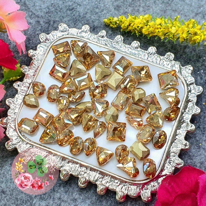 đá khối chân nhọn size 8mm mix nhiều mẫu đá
