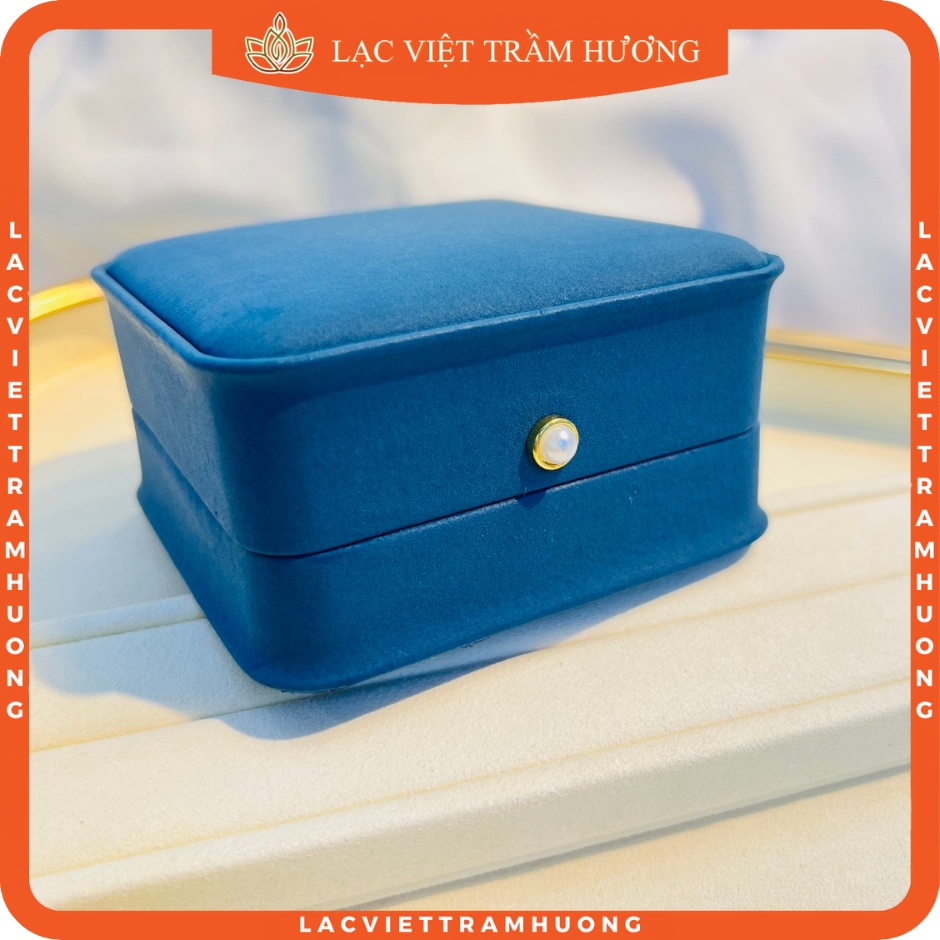 Hộp Da Cao Cấp Chuyên Đựng Vòng Tay Trầm Hương, Vòng Đá Phong Thủy - Hộp Vuông KT 10x10x6CM