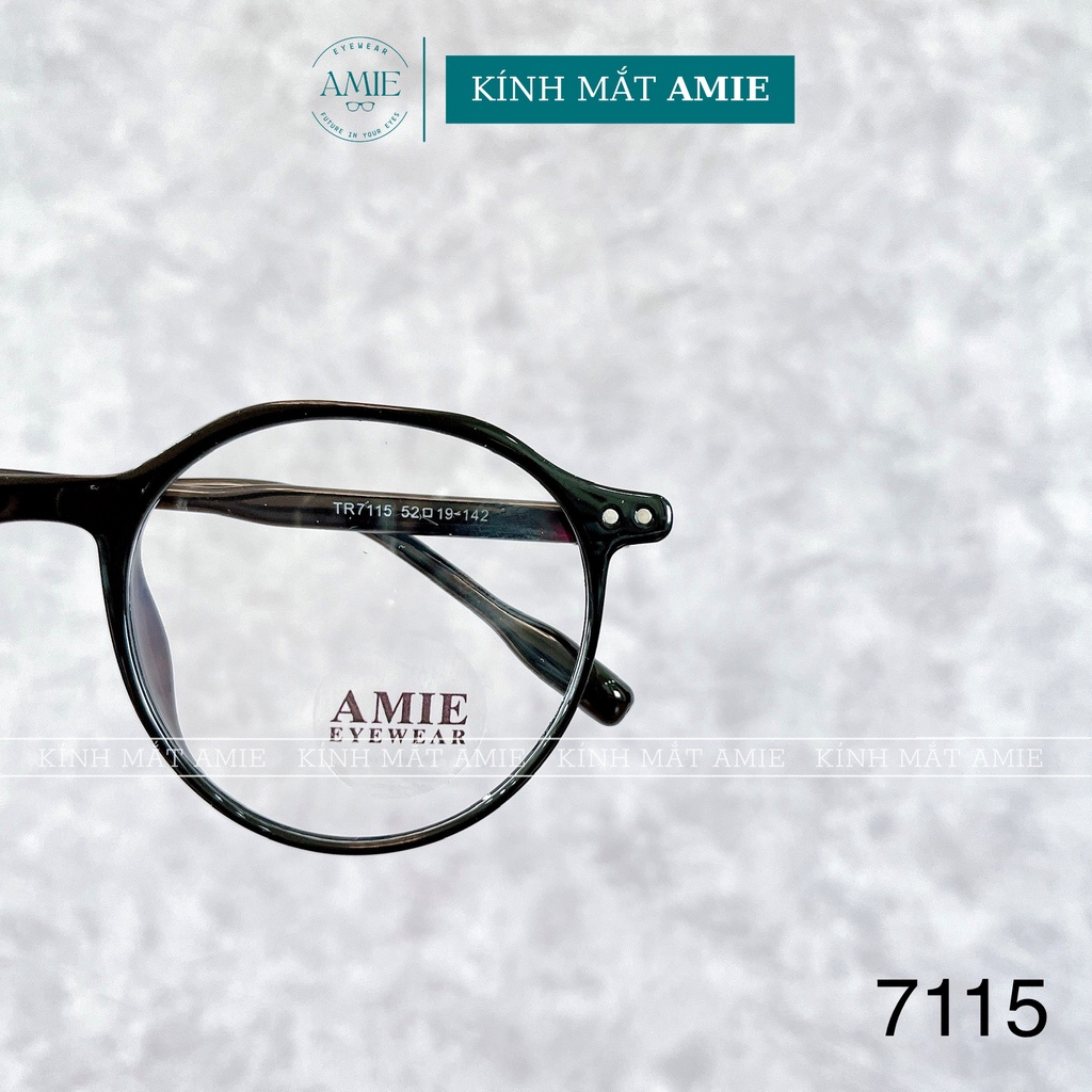 Gọng kính cận nhựa AMIE Eyewear mắt kính oval thời trang nam nữ 7115