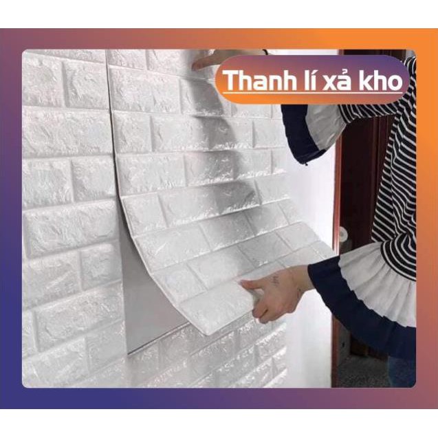 XẢ KHO Mua Lẻ Rẻ Như Sỉ Xốp dán tường 3D giả gạch cách âm, chống ẩm Đồ Gia Dụng BinBon