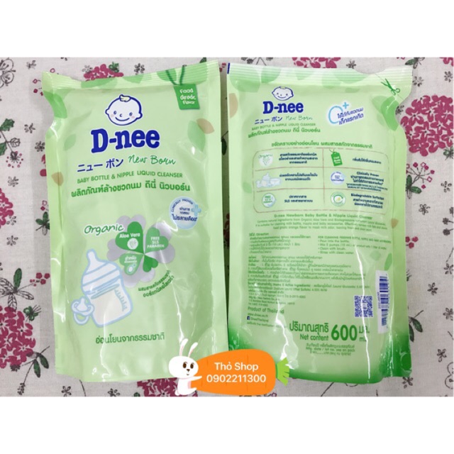 Nước rửa bình sữa Dnee Thái Lan (600ml)