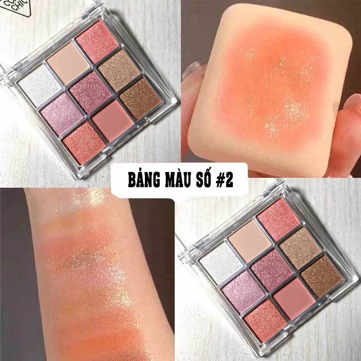 Bảng Phấn Mắt 9 ô Chiccolor Siêu Lì Hàng Nội Địa Trung