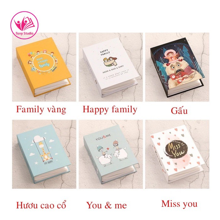 Album ảnh 13x18 đựng 100 ảnh bìa giấy cứng nhiều mẫu bìa mới siêu cute sẵn hàng tại Tú Vy Studio