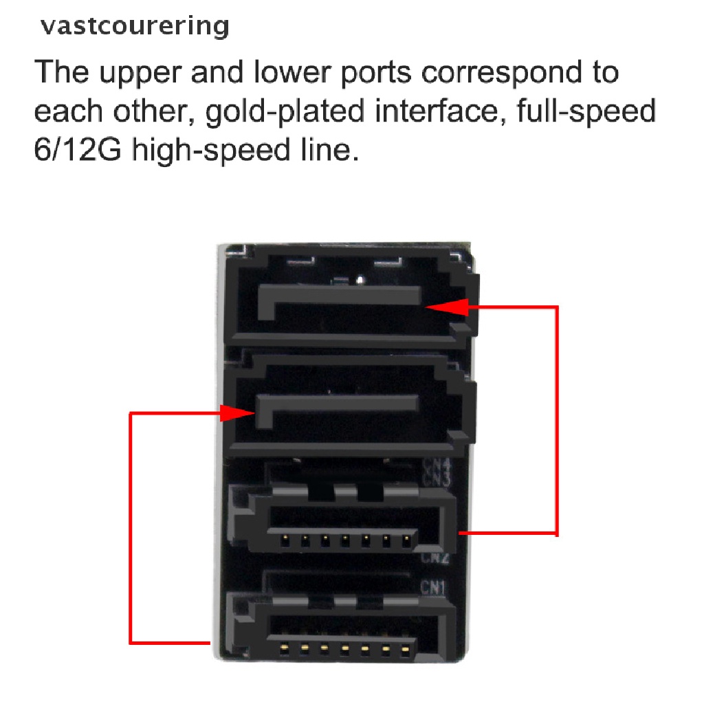 Đầu chuyển đổi Vast 90 / 180 Độ SATA 6GB ổ cắm 7 chấu sang đầu cắm 7 chấu