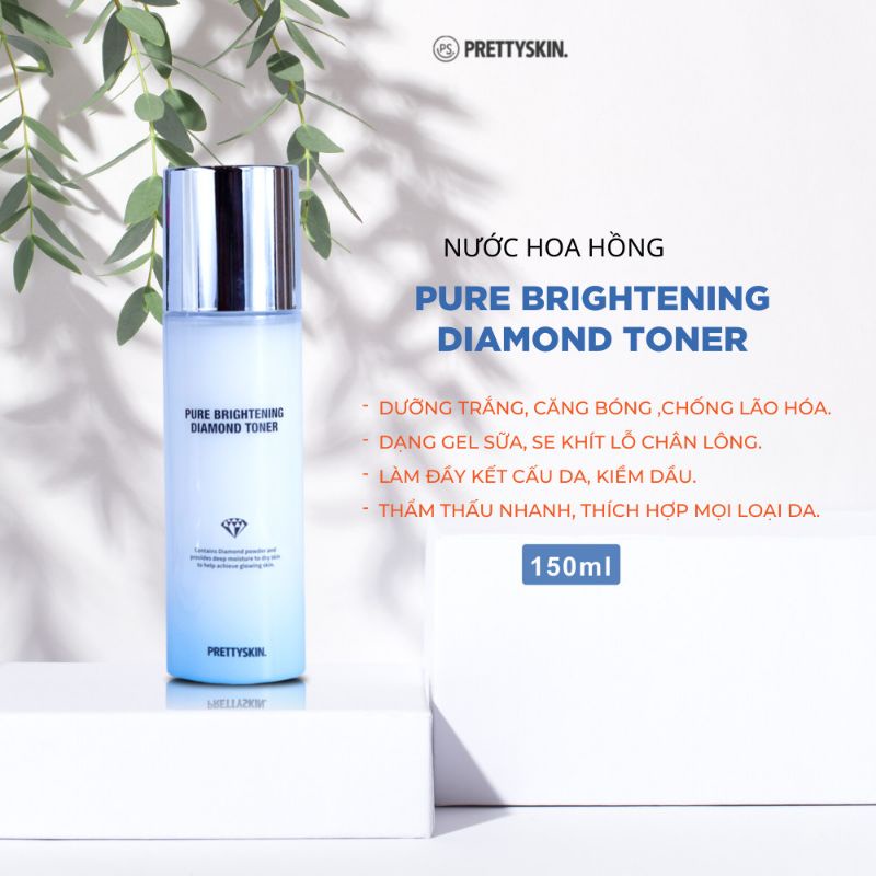 Nước hoa hồng dưỡng trắng Prettyskin 150ml
