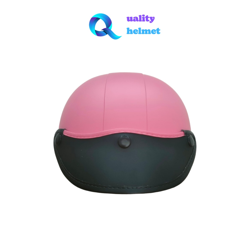 Mũ bảo hiểm nón sơn nửa đầu 1/2 cao cấp màu hồng có lỗ thông gió hàng chính hãng