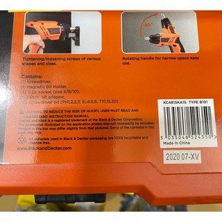 Máy Bắt Vít 4.8V Black&Decker