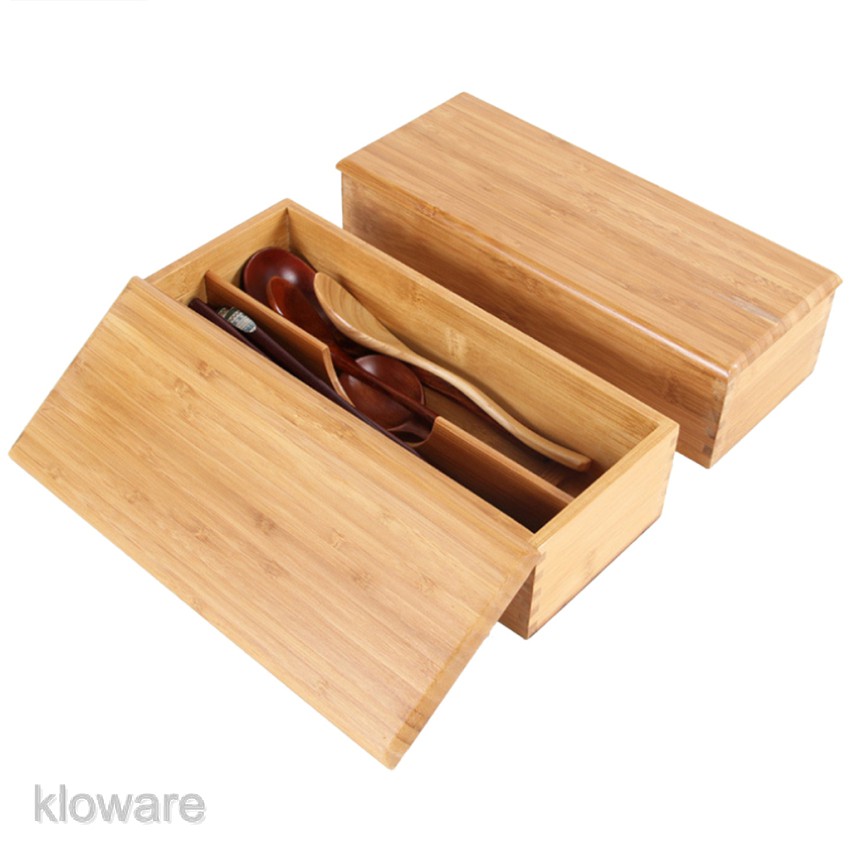 Hộp đựng muỗng đũa bằng tre