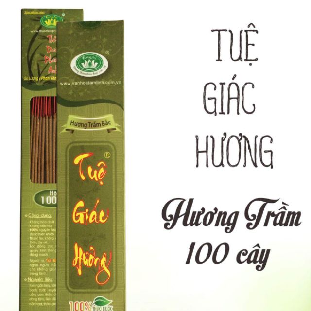 Nhang sạch thảo dược 100% - TUỆ GIÁC HƯƠNG 4 tấc
