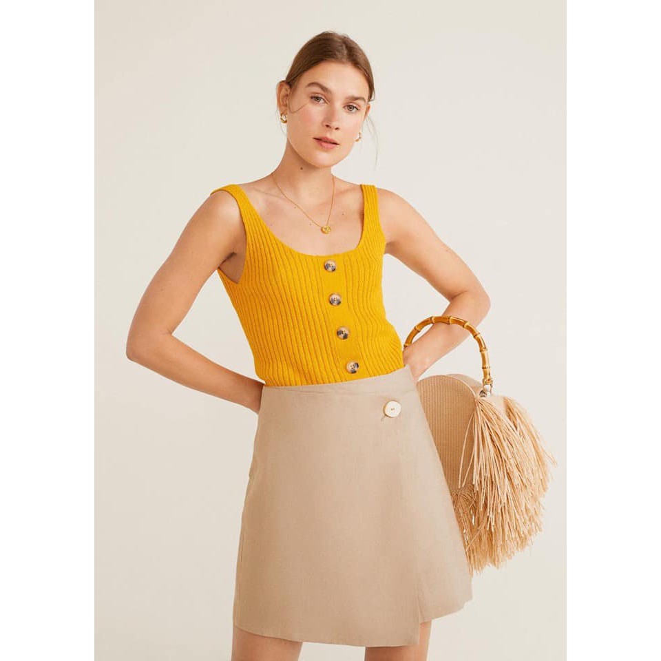 Chân váy linen Mango